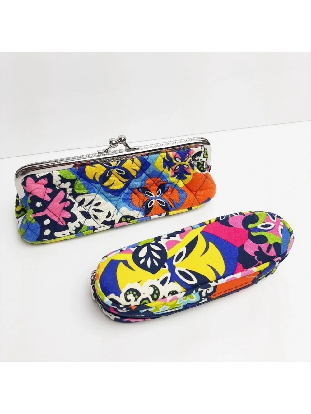 Vera Bradley Slim Case Set Zippered Kisslock